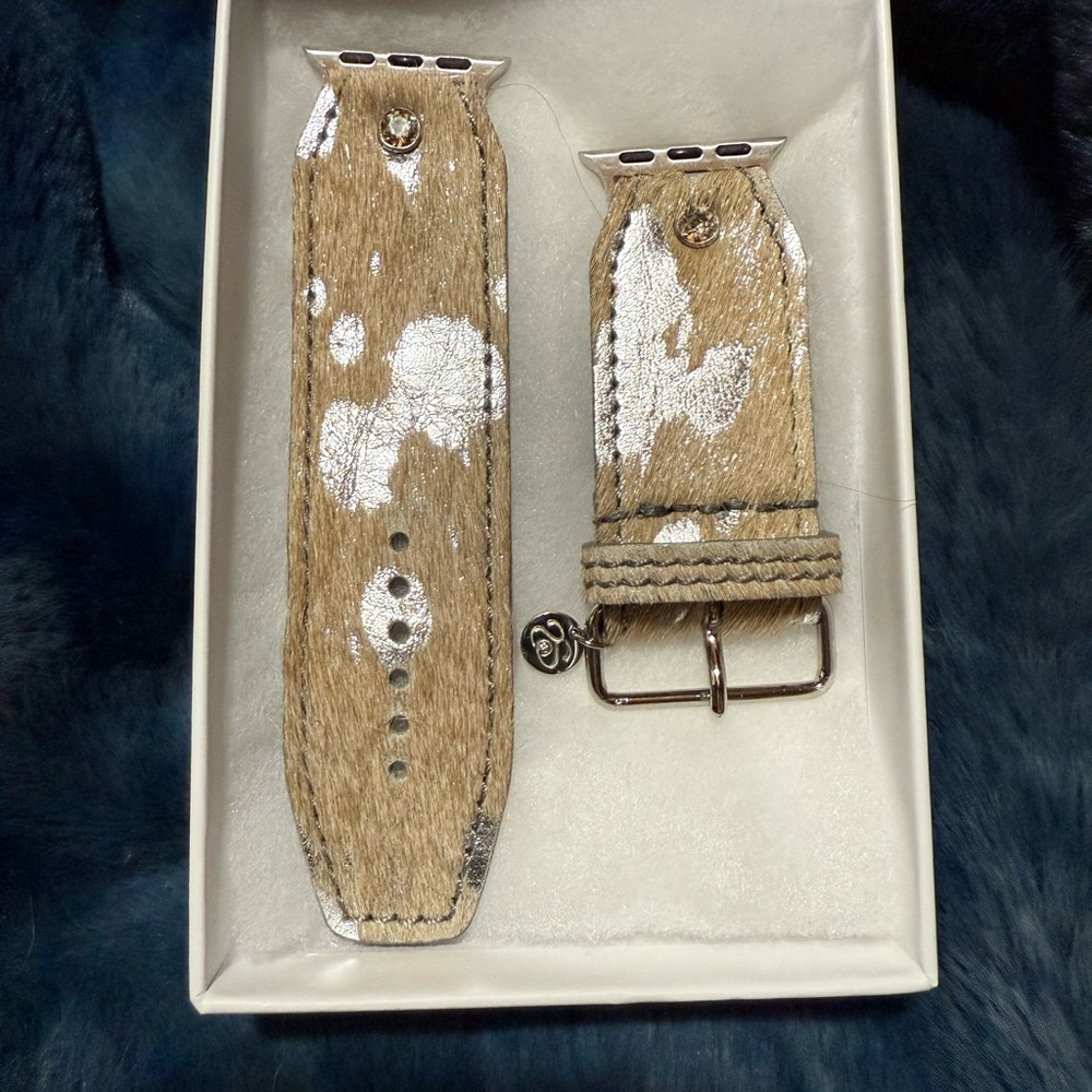 Luxe Silver Aurelian Hair on Hyde Sleek Sivella Watchband by Spark’l.